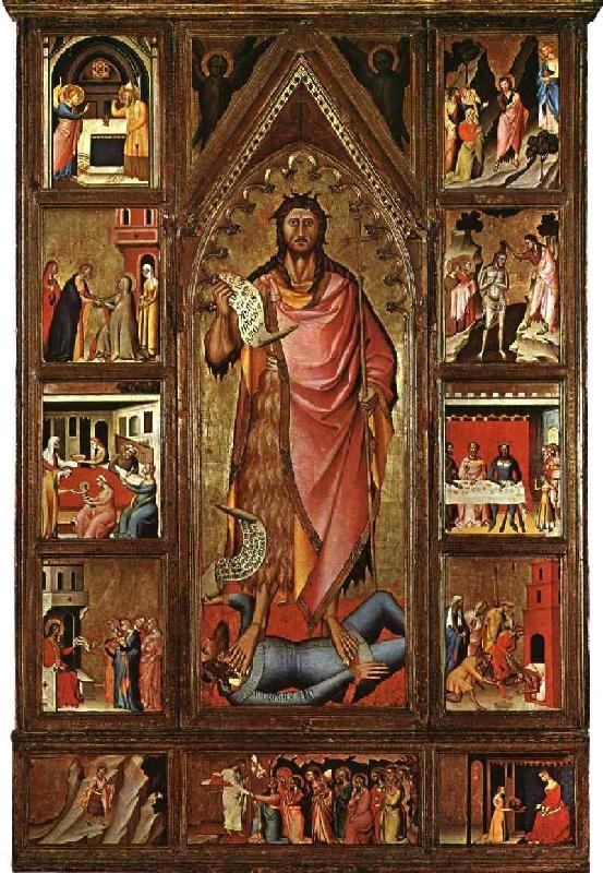 BIONDO, Giovanni del Altarpiece of the Baptist fgf oil painting picture